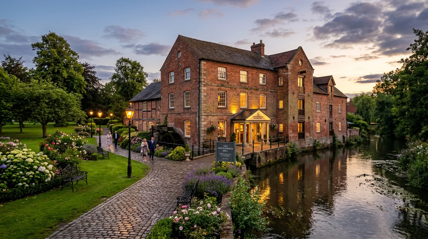 The Old Mill Whitchurch boutique hotel exterior in Shropshire